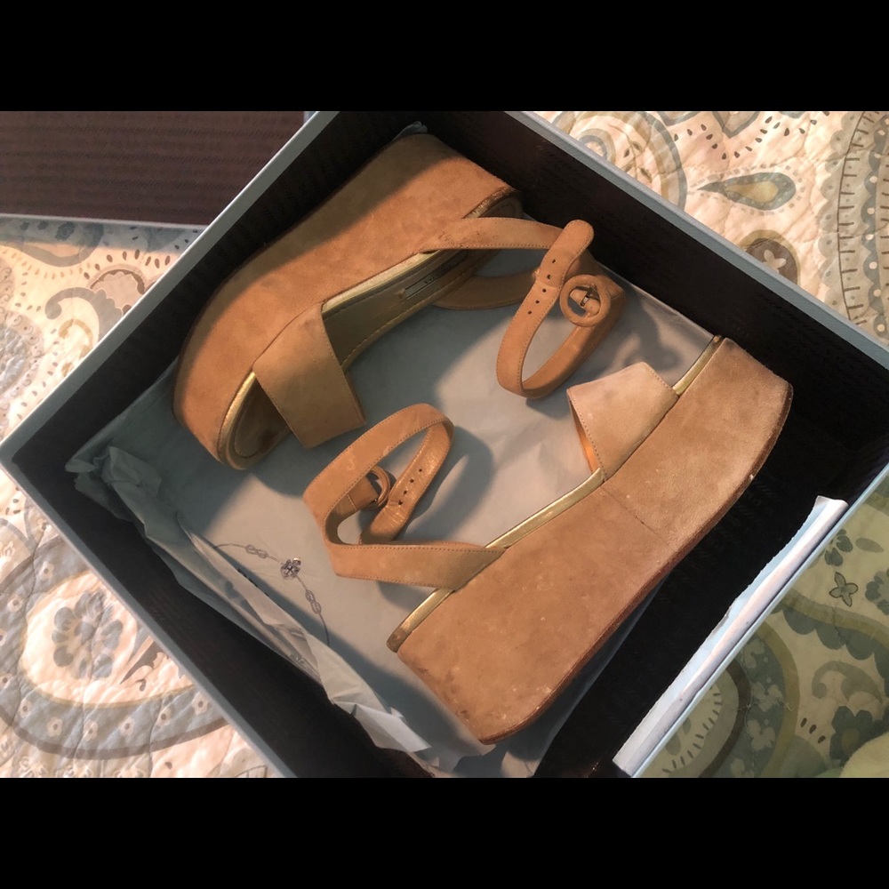 Authentic Prada platform sandals
